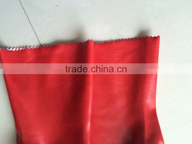 35CM lenth red industrial pvc gloves pvc coated glove
