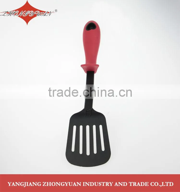 100% food grade kitchen utensil,nylon kitchen tool with red heart shaped handle