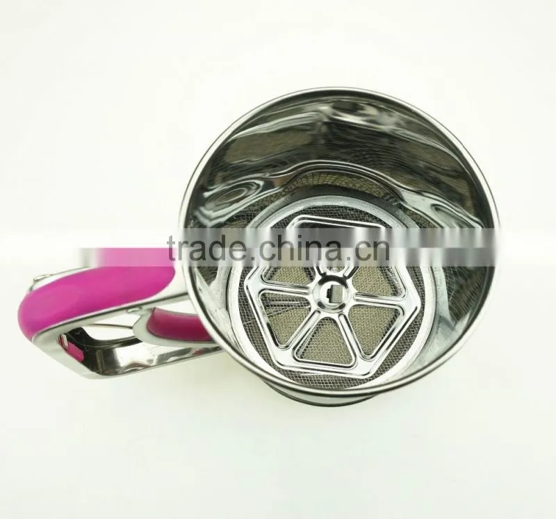 42001hand operated stainless steel kitchen flour sifter/strainer