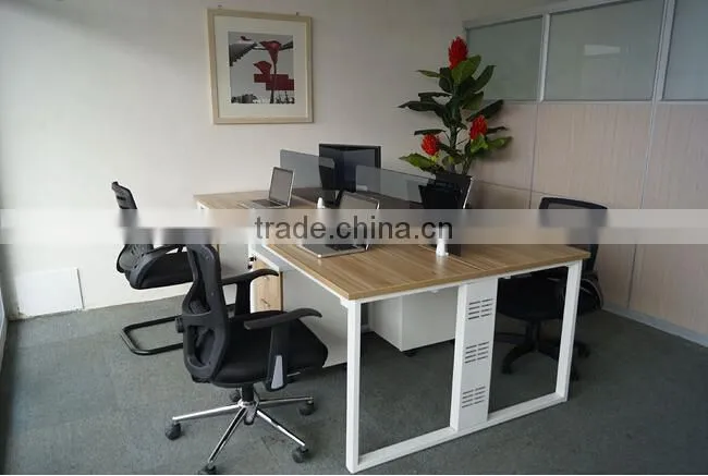 metal cheap office system furniture 4 people office desk with cabinet