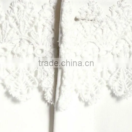 fancy/fashionable embroidered waist pants women in white color