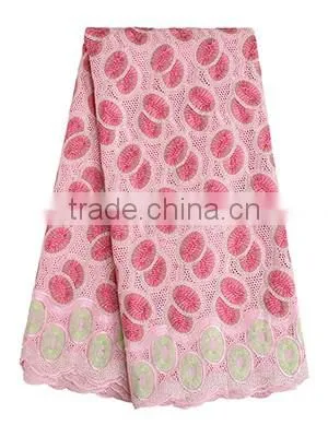 Wholesales swiss lace fabric new lace design for ladies suit