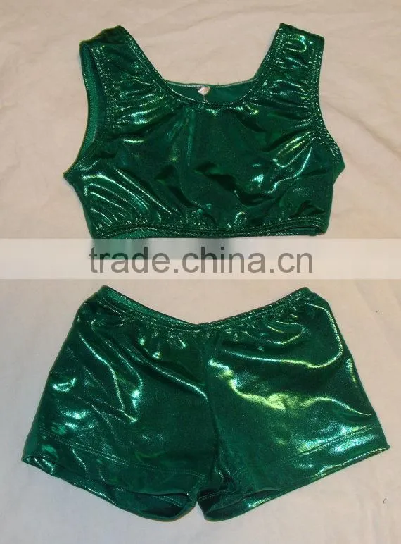 Gymnastics leotard and shorts Babies, Toddlers, Girls Kelly Green mystique