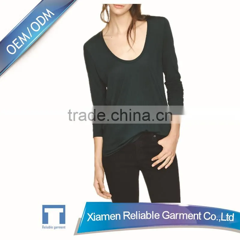 Top quality custom women long sleeve dress shirt made in china