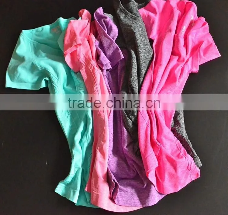 Custom Gym T shirt Compression Tights Women's Sport T-shirts Dry Quick Running Short Sleeve T-shirts Fitness Women Clothes Tees