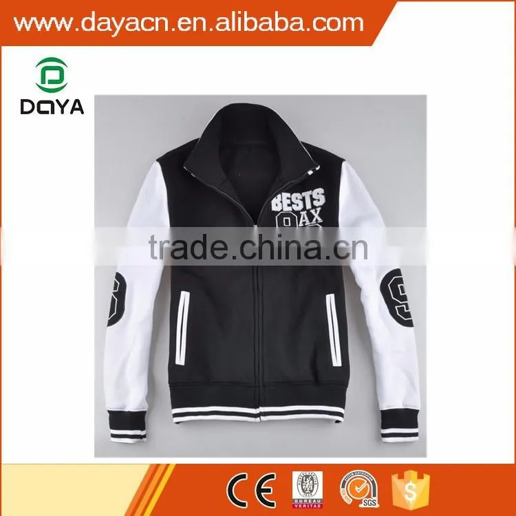 Hot sale men fashion sport varsity fleece jackets