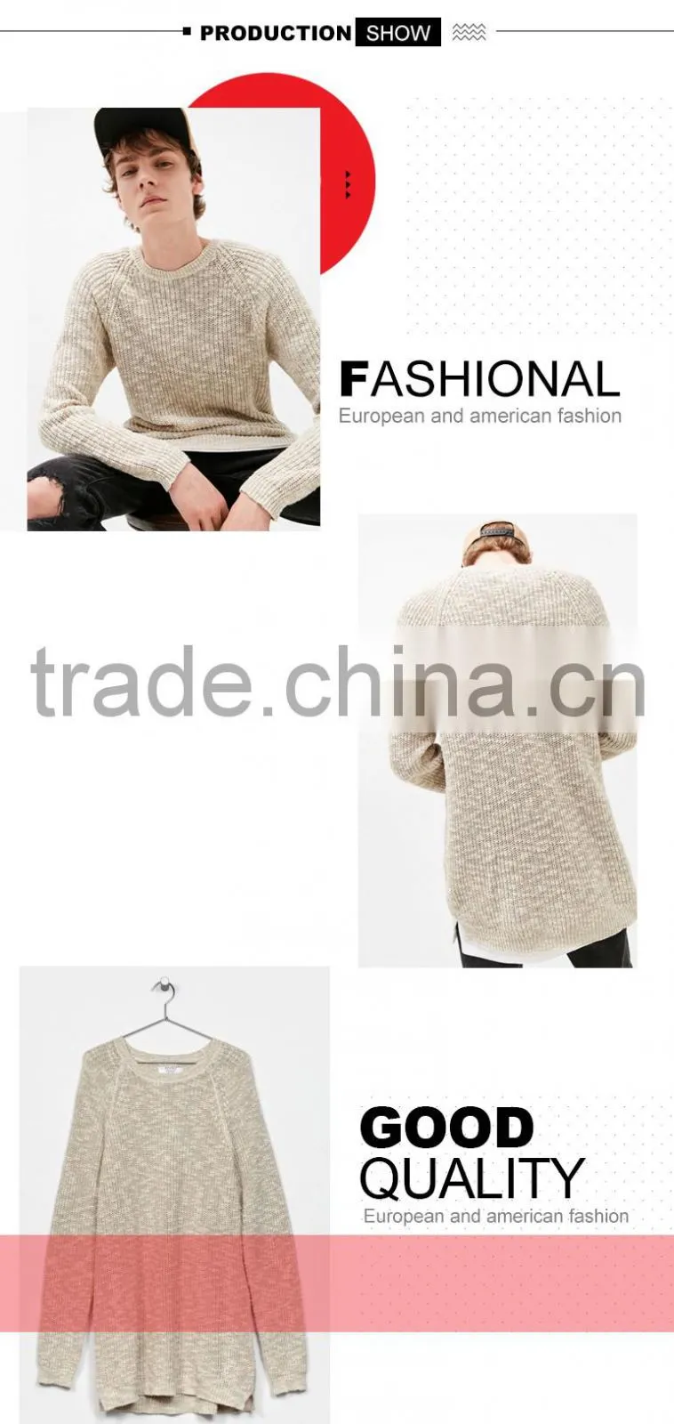 Alibaba china hot sale long sleeve best price pullover model sweater for men