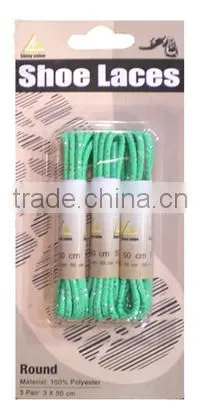 Printed round polyester shoe laces for athletic