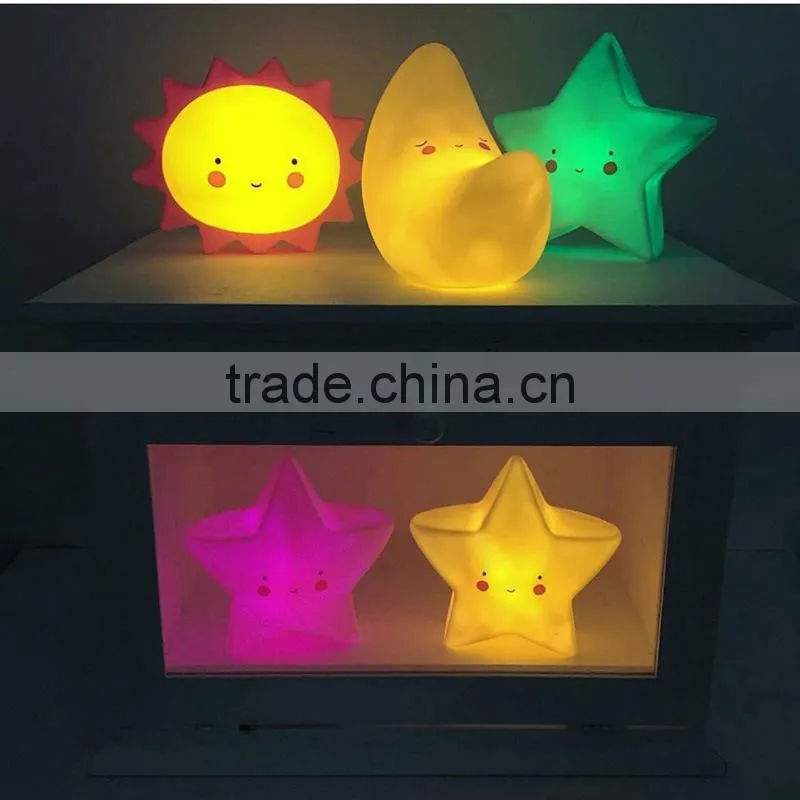 Hot sale ins sun moon star cloud led night light for kids noverty lamp