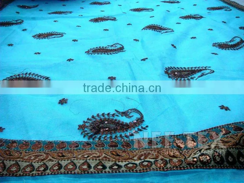 NET DESIGN EMBROIDERED SAREES
