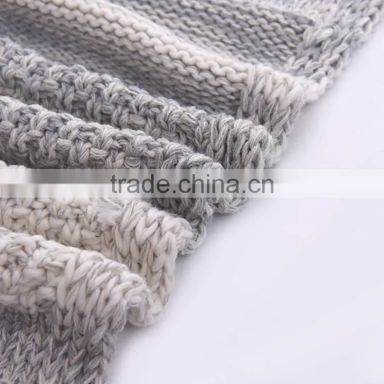 100% acrylic very warm super soft low price knitted blanket
