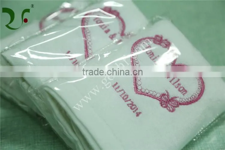 100% cotton wedding embroidery logo gift towel