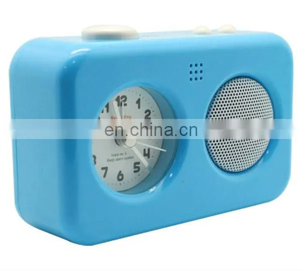 recordable alarm clock voice recorder with colorful alarm clock design