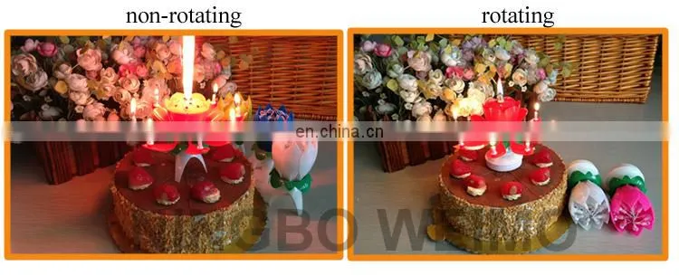 flower music party birthday candles