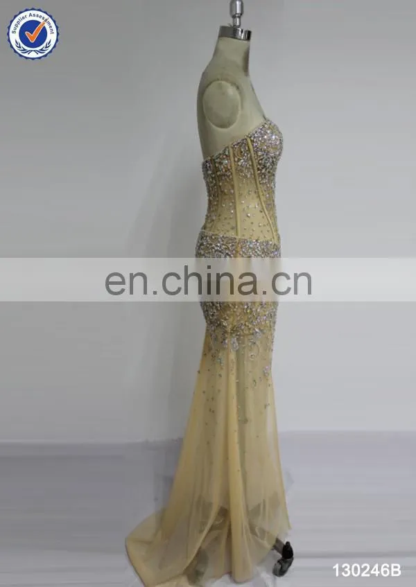 stunning sheer crystal beaded side split unique prom dresses for night party