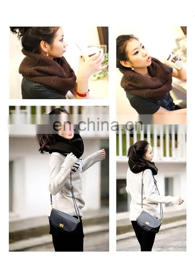 2018 wholesale hot selling fashion warm infinity loop knitted scarf