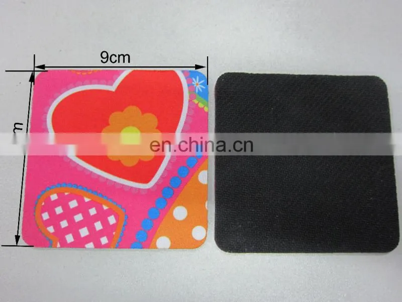 Personalized anti-skid rubber and polyester mug coaster for cup