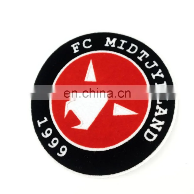 factory direct world cup patches 3d flock patch flock transfer printing 3d flock heat transfer
