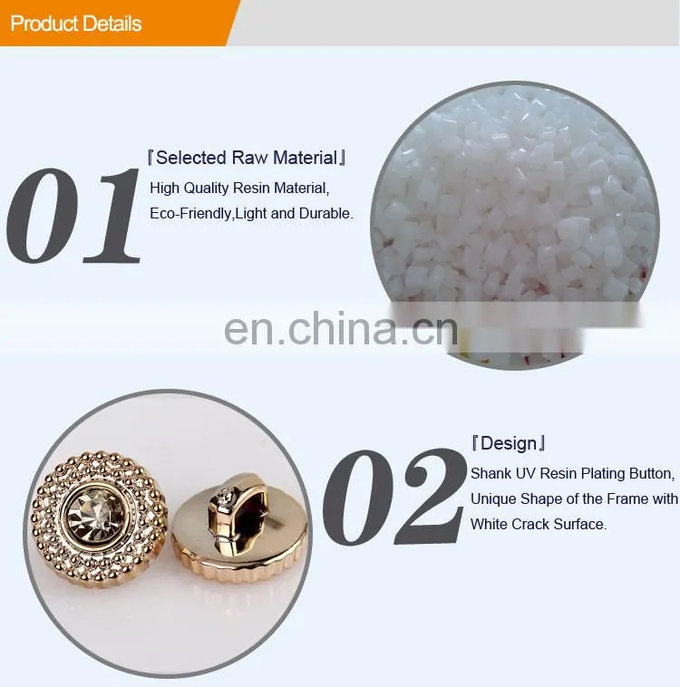 Abs Plastic Rhinestone Button BA60175
