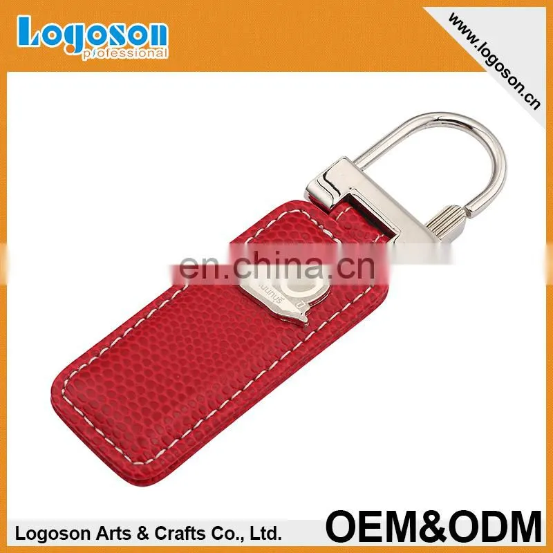 Promotional Souvenirs Custom leather keychain keyring