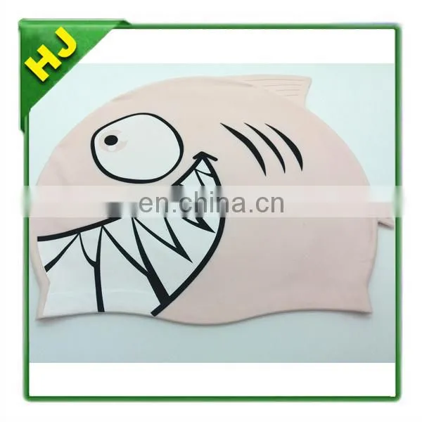 Fish silicone swimming caps for kids