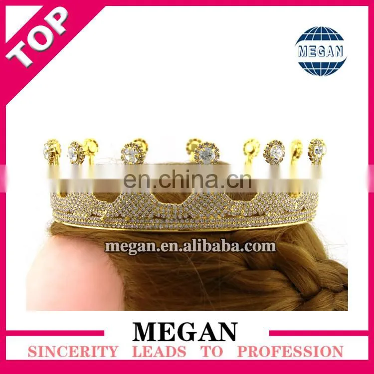 Fashion design women crown jewelry hair crown bride tiara wholesale