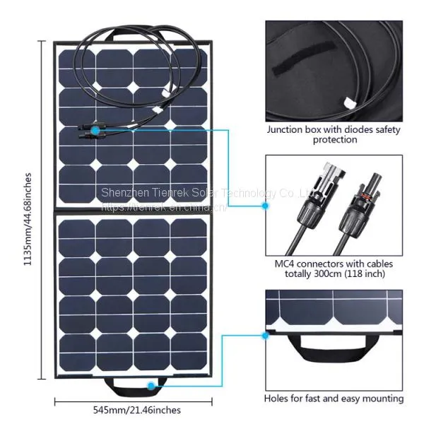 100W sunpower portable solar charger