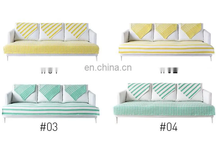 Hot selling woven stripe pattern sofa cover quilted Furniture Protector non-Slip sofa cover stretch for home decoration