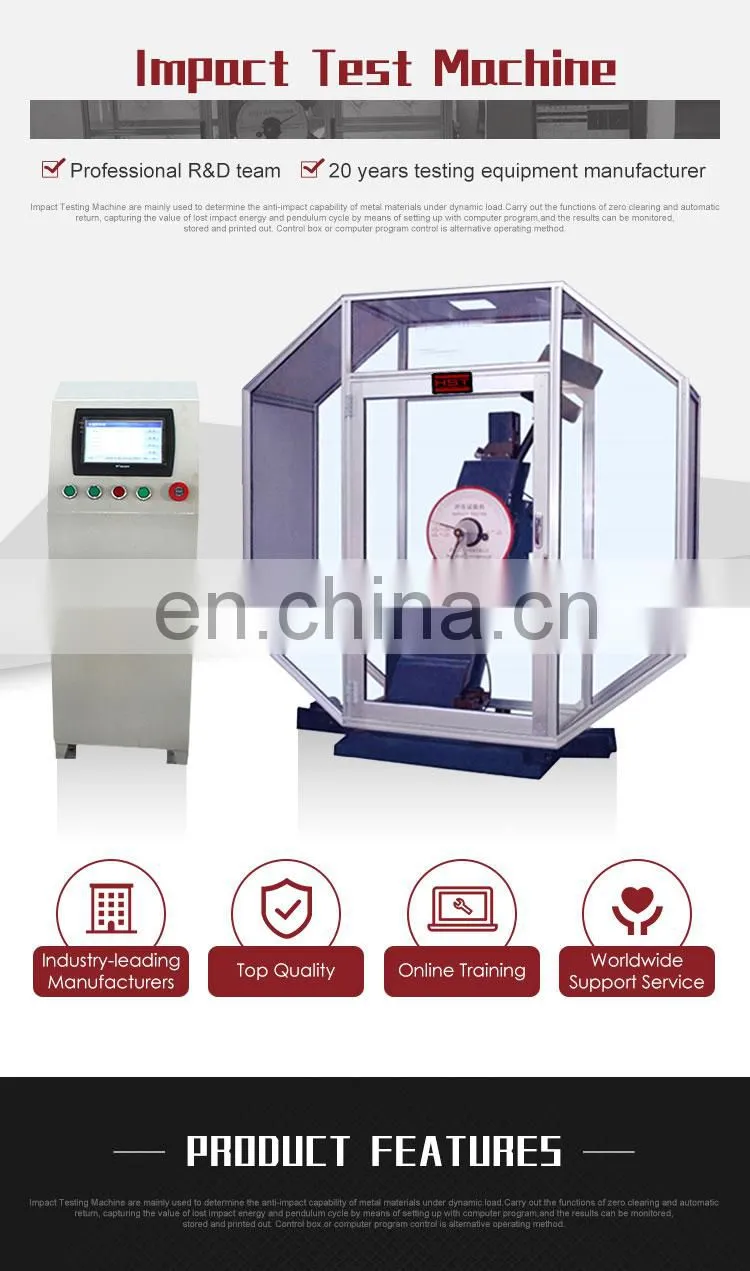 Metal materials JBS 300J charpy impact tester