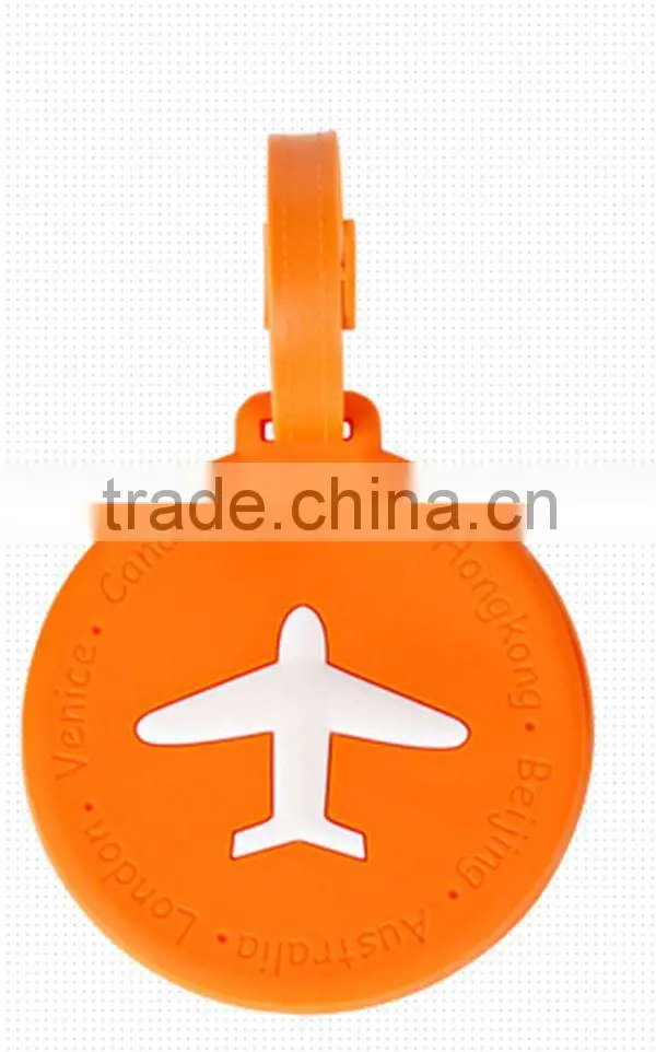 Top quality soft silicone luggage tag/ bag tag