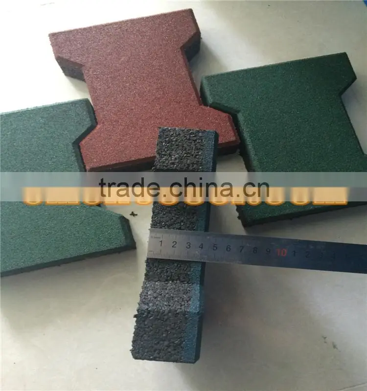 Recycle rubber bricks for horse or driveway