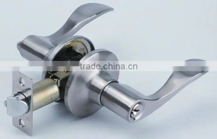 6461RB-ET:TRUST ANSI Grade 3 kwikset style Tubular Zinc Alloy Lever Lock with Brass cylinder