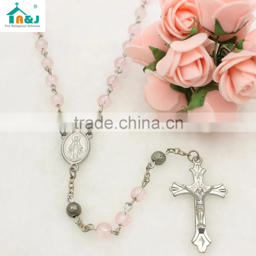 Hot sale plastic rosary bead necklace