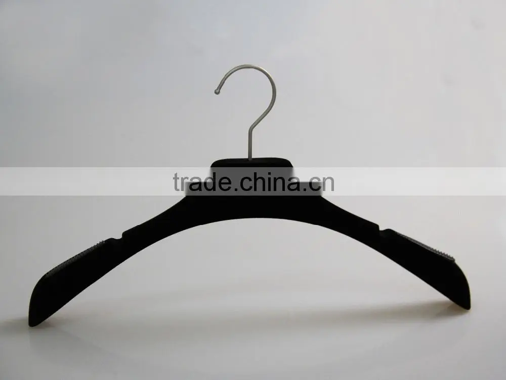 flocked velvet plastic hanger for clothes