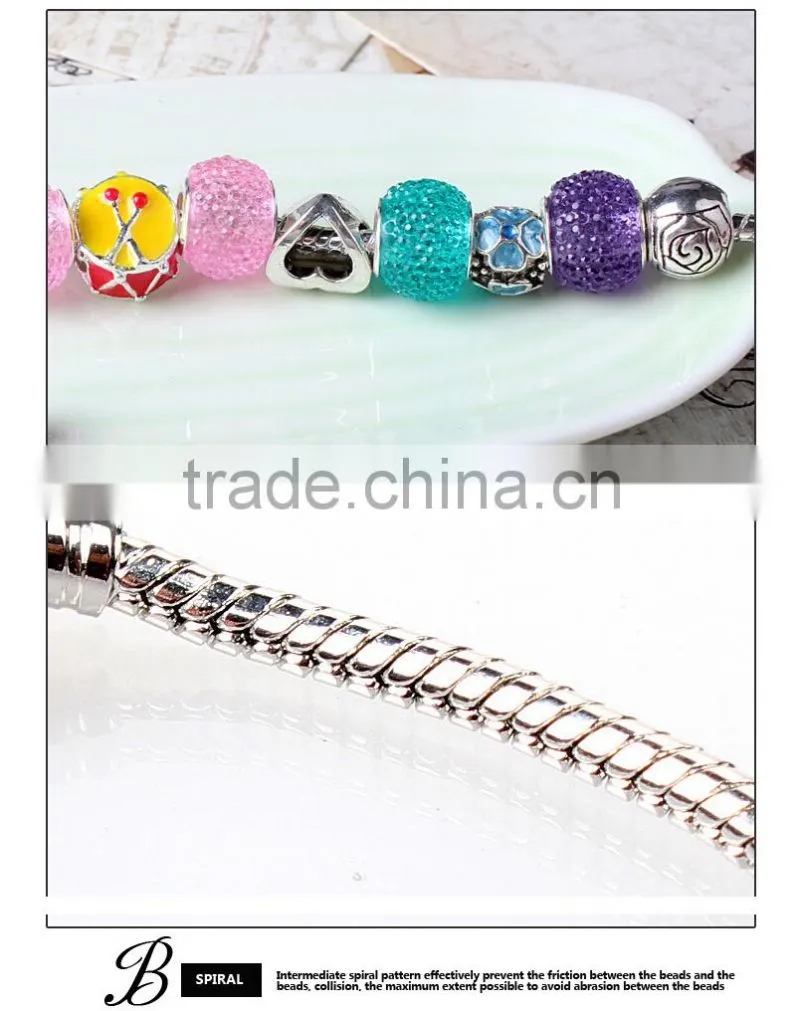 TG10 European Beaded bracelet with charm for summer jewelry