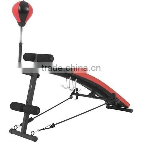 Ab Workout Incline Sit Up Bench with Punching Ball