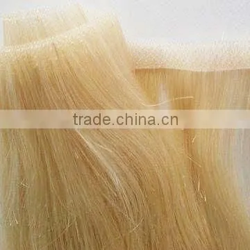 18" remy straight skin hair tape hair extensions tape weft PU weaving remy human hair pu skin weft