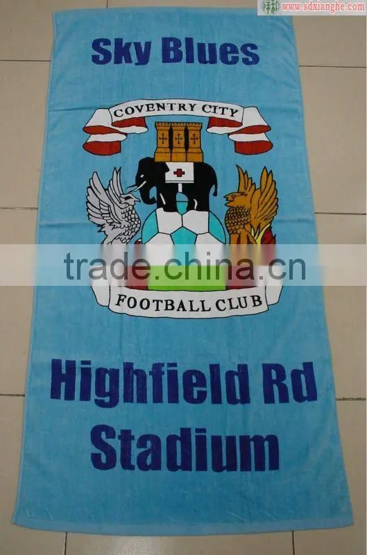 Velour reactive print beach towel