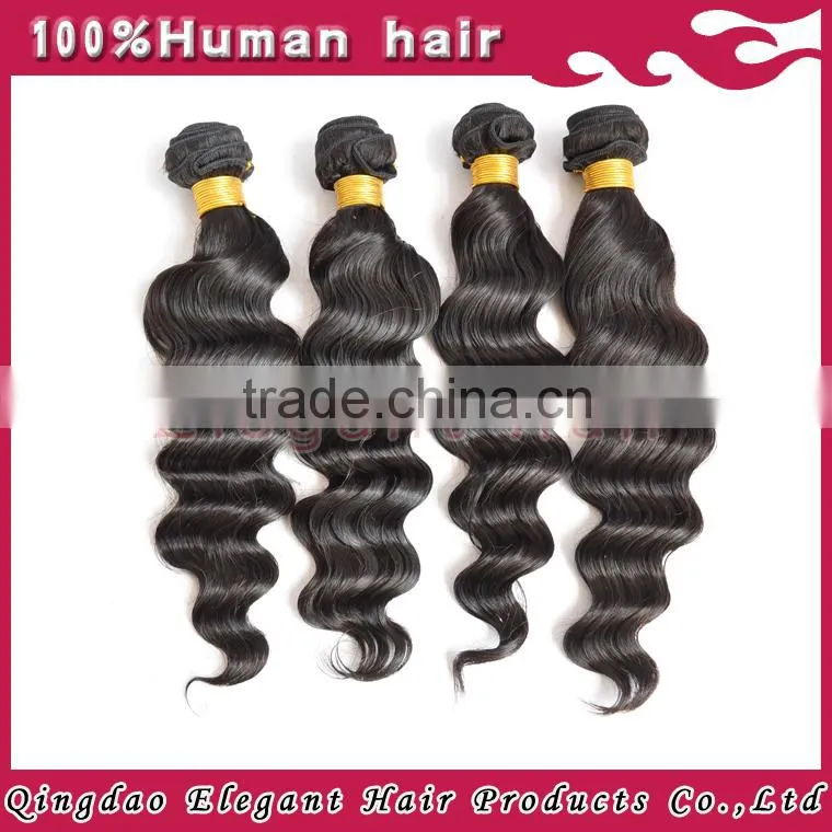 Human Hair Extension 7A Top Quality Wholesale loose wave Weft indian Hair, no tangling no shedding