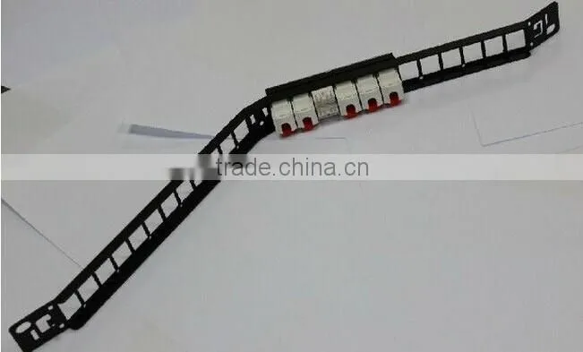 0.65U angle 24 port patch panel,patch panel unloaded
