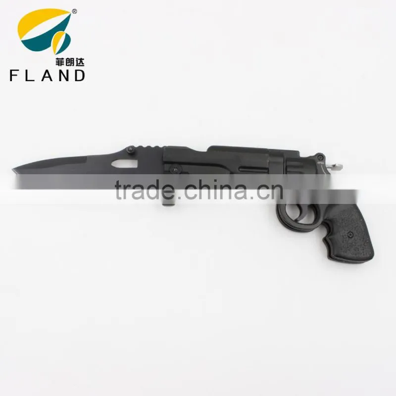Creative Design Black Oxide 3Cr13 Stainless Steel Blade Gun Shaped Folding Knife