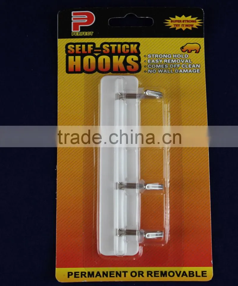 adhesive plastic hooks clear
