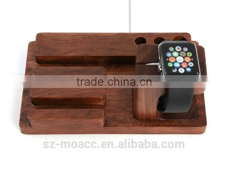 Newest multifunction wood stand for apple watch,for apple watch wood charging stand