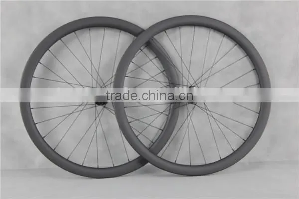 Disc brake road bike wheelset clincher side carbon fiber wheelset W40T