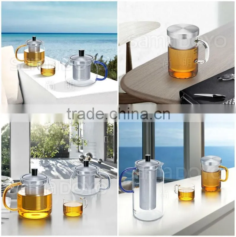 1200ml SAMADOYO High-capacity Glass Teapots with Filter for sale