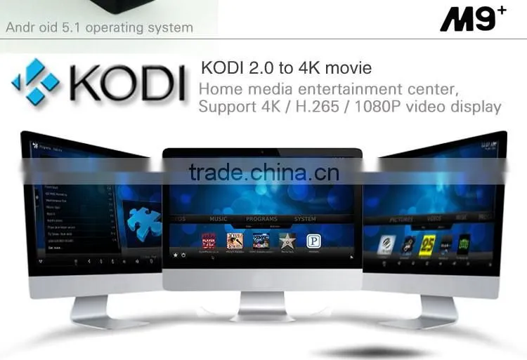 M9+ Amlogic S905 quad core smart ott box with 4K video support
