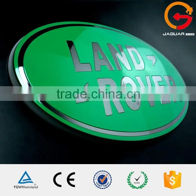 2016 factory car accessories led light vaccum forming chrome car logo