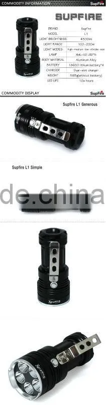 SupFire L1 high brightness led flashlight