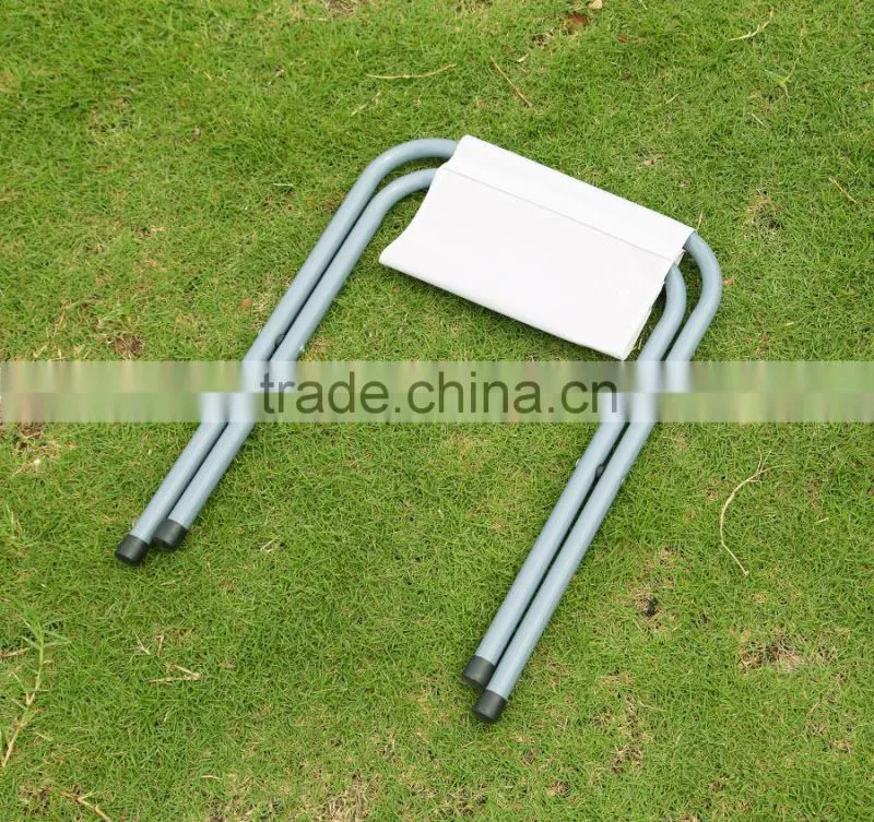 Silver fabric folding chair