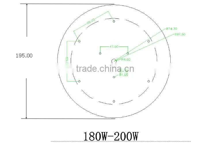 100W 120W 160W 180W 200W round high power led module